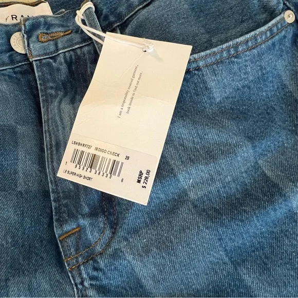 Frame Indigo Check Shorts - Picture 2 of 3